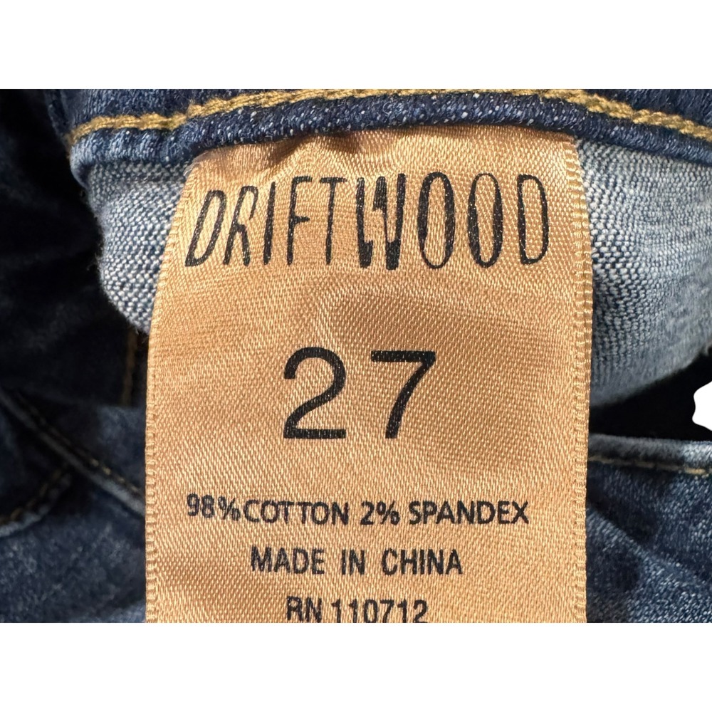 Driftwood Classic Fit Sailor Button Flare Jeans Dark Wash Women's 27 - Picture 8 of 12
